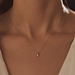 Isabel Bernard De la Paix Emily 14 karat gold necklace with diamond 0.05 carat
