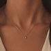 Isabel Bernard De la Paix Emily 14 karat hvidguld halskæde med diamant 0.05 karat