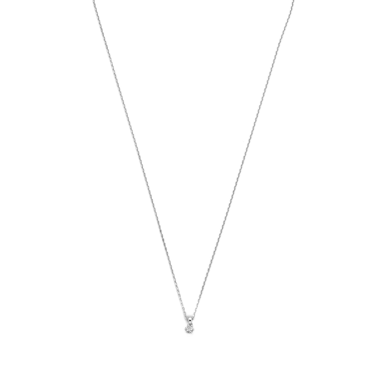 Isabel Bernard De la Paix Emily 14 karat white gold necklace with diamond 0.05 carat