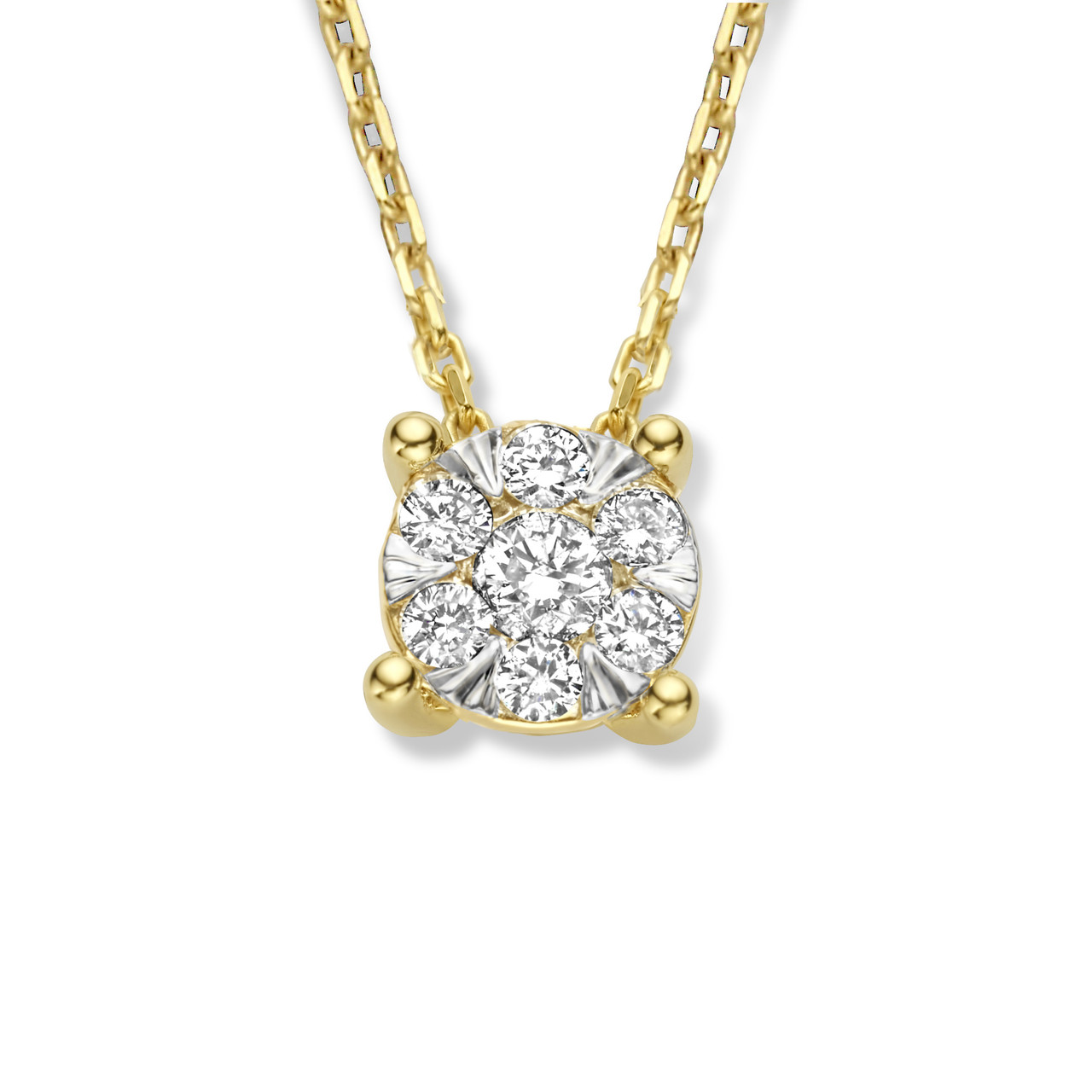 Isabel Bernard De la Paix Hanaé 14 karat gold necklace with diamond 0.08 carat