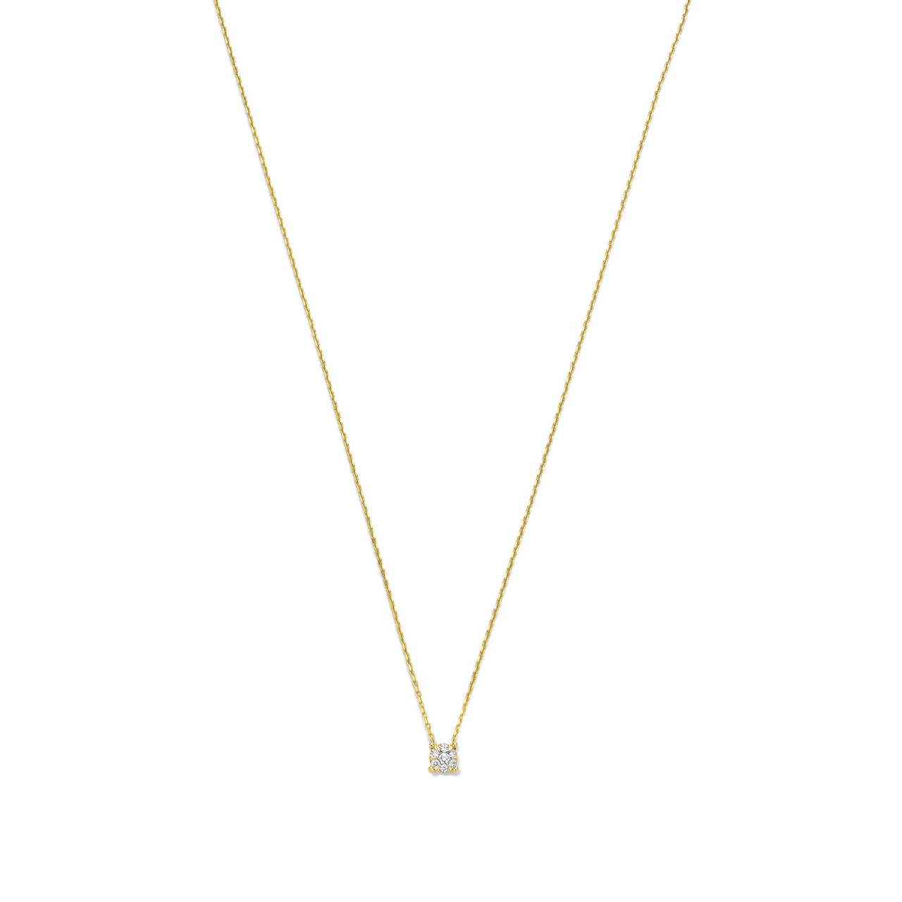 14 Karat Yellow Gold Single Bezel Set Diamond Necklace | Corinth Jewelers |  Corinth, MS