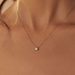 Isabel Bernard De la Paix Hanaé collier en or blanc 14 carats avec diamant 0.08 carat