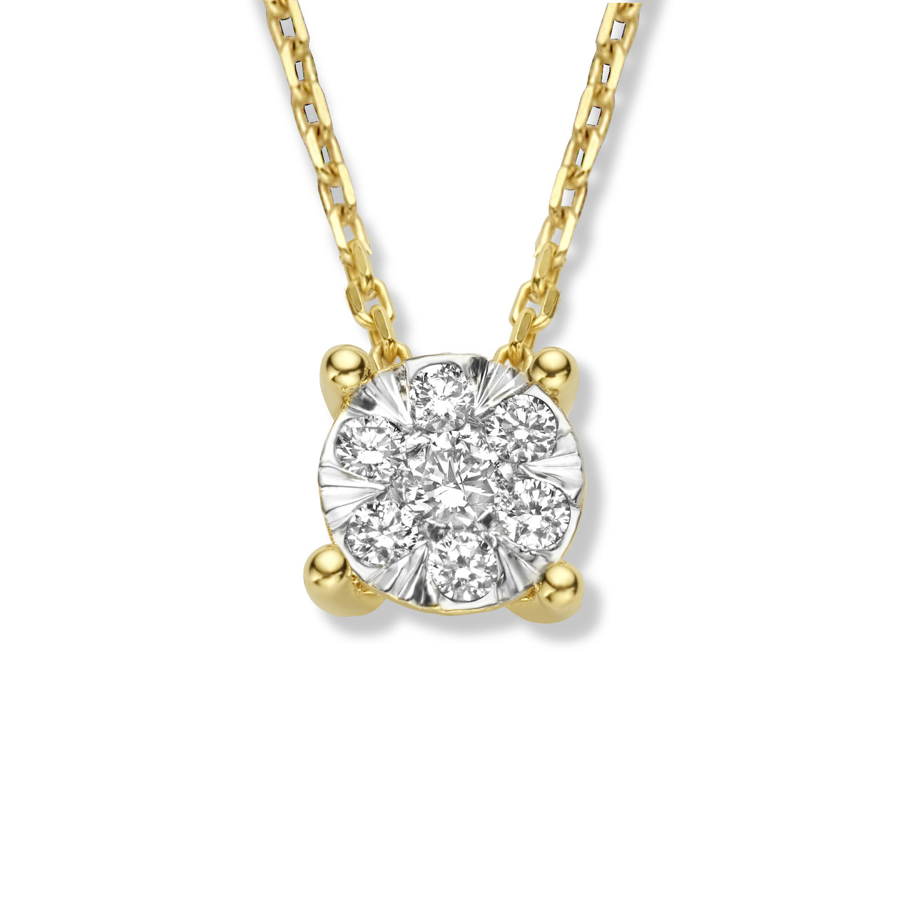 Isabel Bernard De la Paix Hanaé 14 karat gold necklace with diamond 0.14 carat