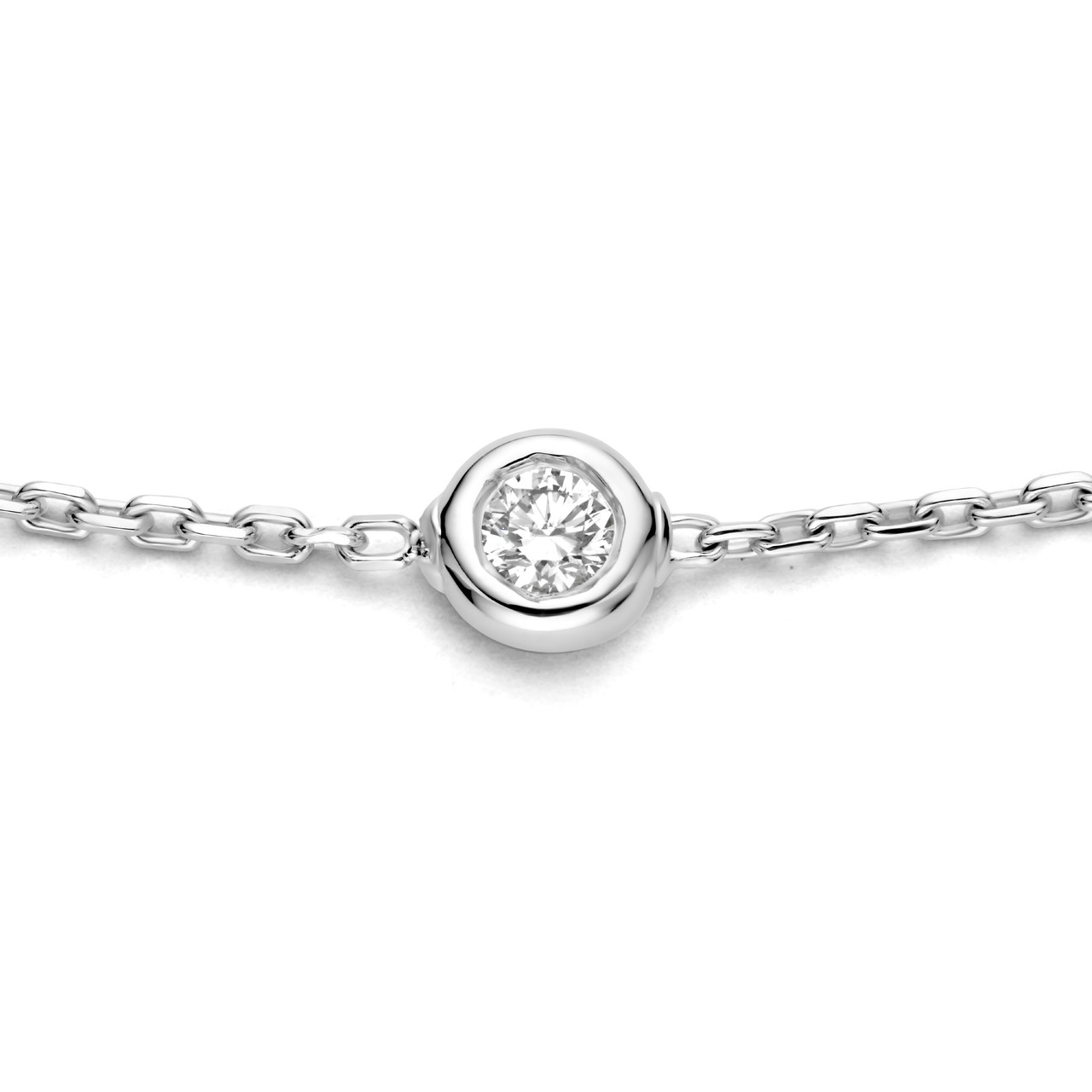 Isabel Bernard De la Paix Alfie 14 karat white gold bracelet with diamond 0.12 carat