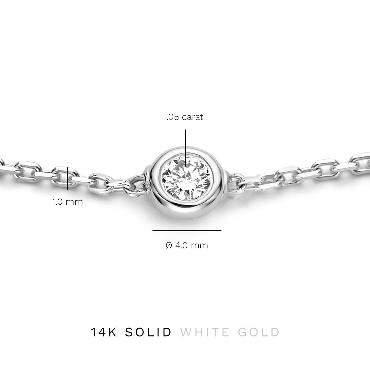 Isabel Bernard De la Paix Alfie 14 karat white gold bracelet with diamond 0.05 carat