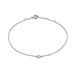 Isabel Bernard De la Paix Alfie pulsera de oro blanco de 14 quilates con diamante 0.05 carat