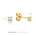 Isabel Bernard De la Paix Céline 14 karat gold stud ear studs with diamond 0.10 carat