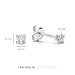 Isabel Bernard De la Paix Christine 14 karat white gold ear studs with diamond 0.20 carat