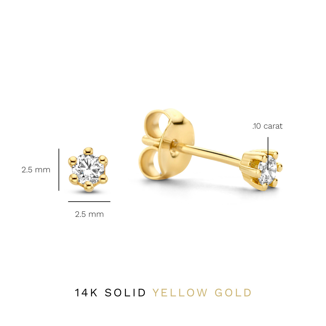 14Kt Yellow Gold Children's Pink Heart Stud Earrings | JMR Jewelers |  Cooper City, FL