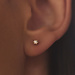 Isabel Bernard De la Paix Emily 14 karat gold stud ear studs with diamond 0.10 carat