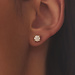 Isabel Bernard De la Paix Hanaé 14 karat gold stud ear studs with diamond 0.28 carat