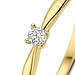 Isabel Bernard De la Paix Celesse anel de ouro de 14 quilates com diamante 0.07 carat