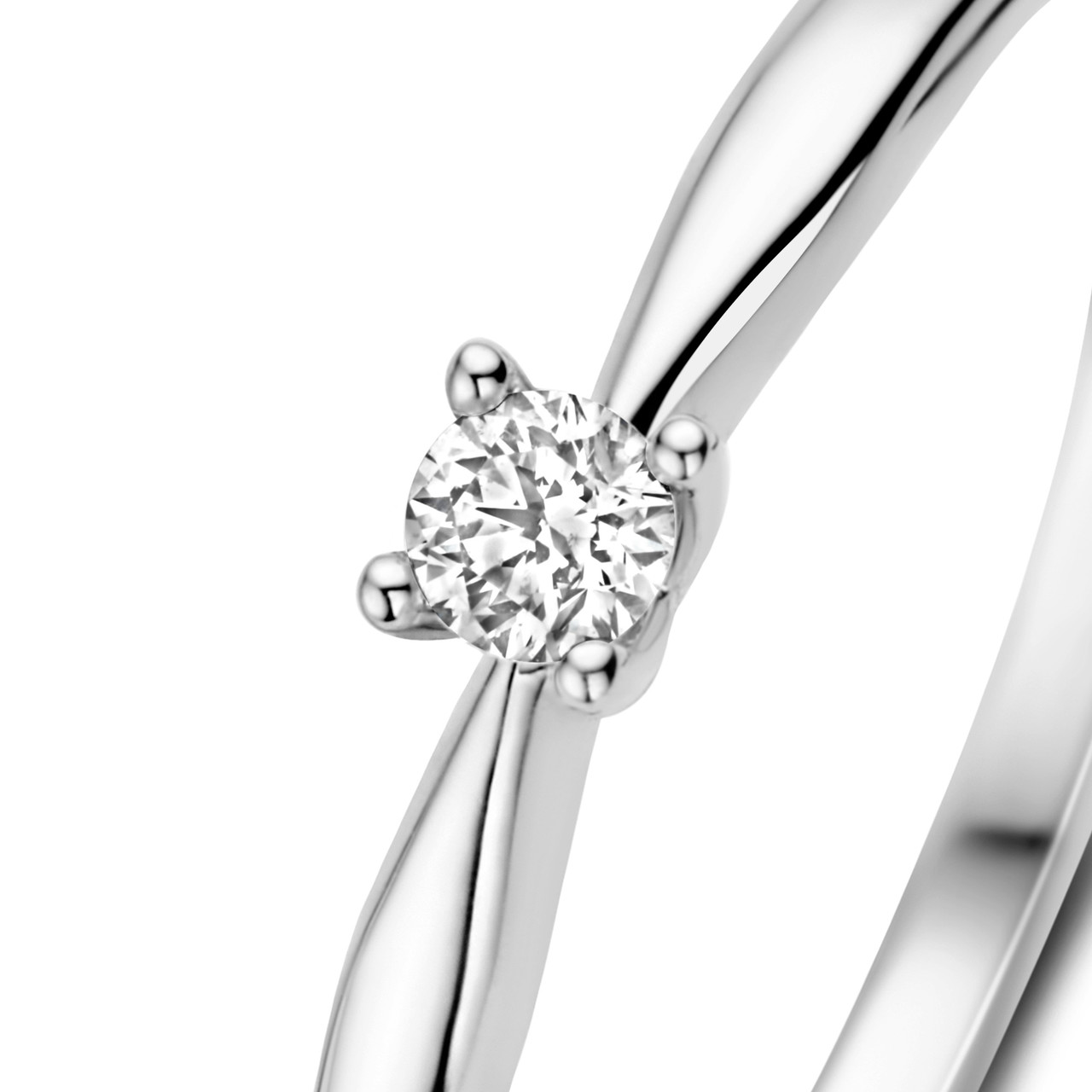 Isabel Bernard De la Paix Celesse 14 karat white gold ring with diamond 0.07 carat