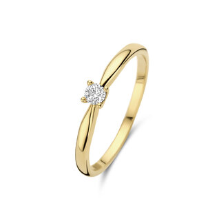 Isabel Bernard De la Paix Christine anello in oro 14 carati | diamanti 0.10 ct