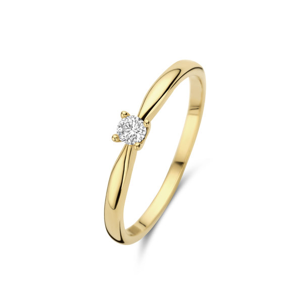 Isabel Bernard De la Paix Christine anello in oro 14 carati | diamanti 0.10 ct