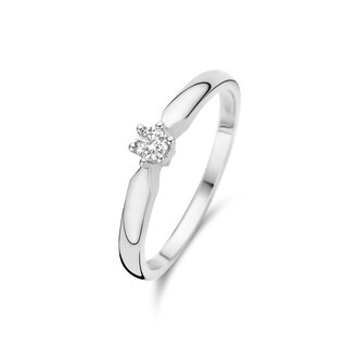 Isabel Bernard De la Paix Sybil anillo de oro blanco de 14 quilates | diamante 0.10 ct