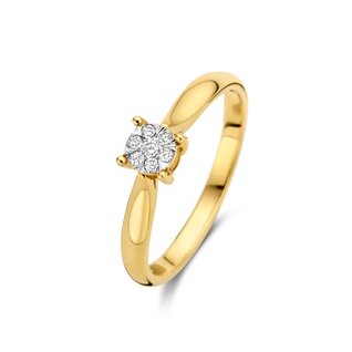 Anello di diamanti da sposa personalizzato oro 18K esagonale 30 5