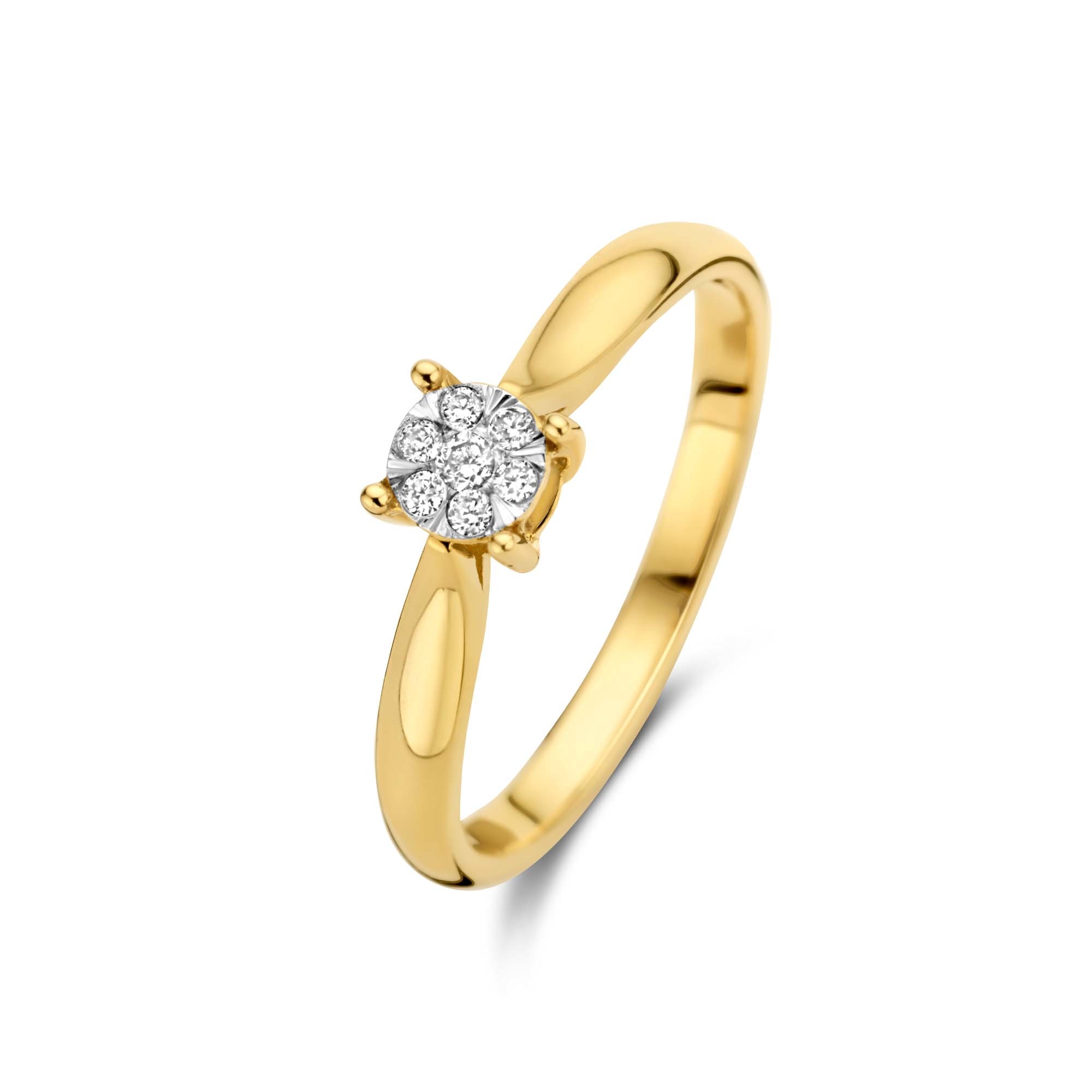 585er Goldring, Diamant 0.08 ct