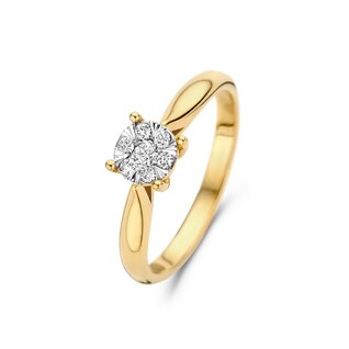 Isabel Bernard De la Paix Hanaé anillo de oro de 14 quilates | diamante 0.14 ct
