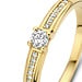 Isabel Bernard De la Paix Madeline anello in oro 14 carati con diamanti 0.20 carati