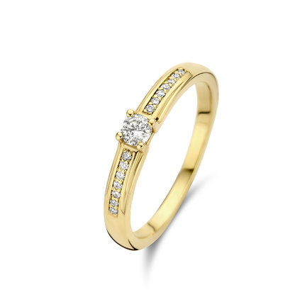 Isabel Bernard De la Paix Madeline anello in oro 14 carati | diamanti 0.20 ct