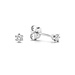 Isabel Bernard De la Paix Emily clous d'oreilles en or blanc 14 carats | diamant 0.10 ct