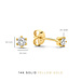 Isabel Bernard De la Paix Sybil orecchini a bottone in oro 14 carati con diamanti 0.20 carati