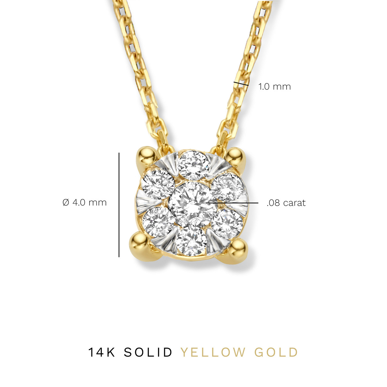 Isabel Bernard De la Paix Hanaé 14 karat gold necklace with diamond 0.08 carat