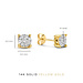 Isabel Bernard De la Paix Hanaé 14 karat gold stud ear studs with diamond 0.28 carat