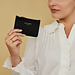 Isabel Bernard Honoré Aveline black calfskin leather card holder