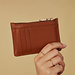 Isabel Bernard Honoré Aveline cognac calfskin leather card holder