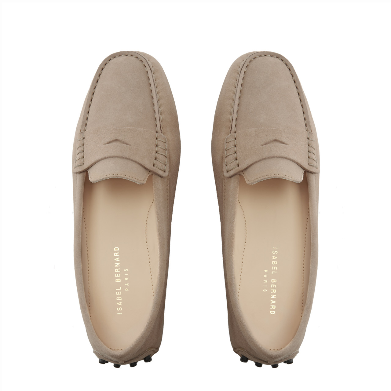Isabel Bernard Vendôme Marie beige suede moccasins