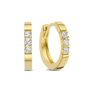 Isabel Bernard De la Paix Madeline creoli in oro 14 carati | diamanti 0.15 ct