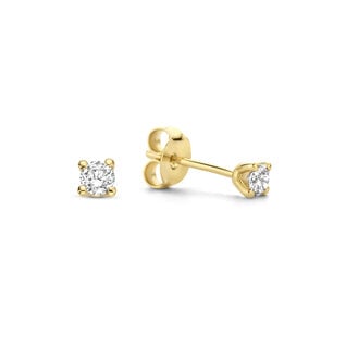 Isabel Bernard De la Paix Christine 14 karat gold stud ear studs | diamond 0.20 ct