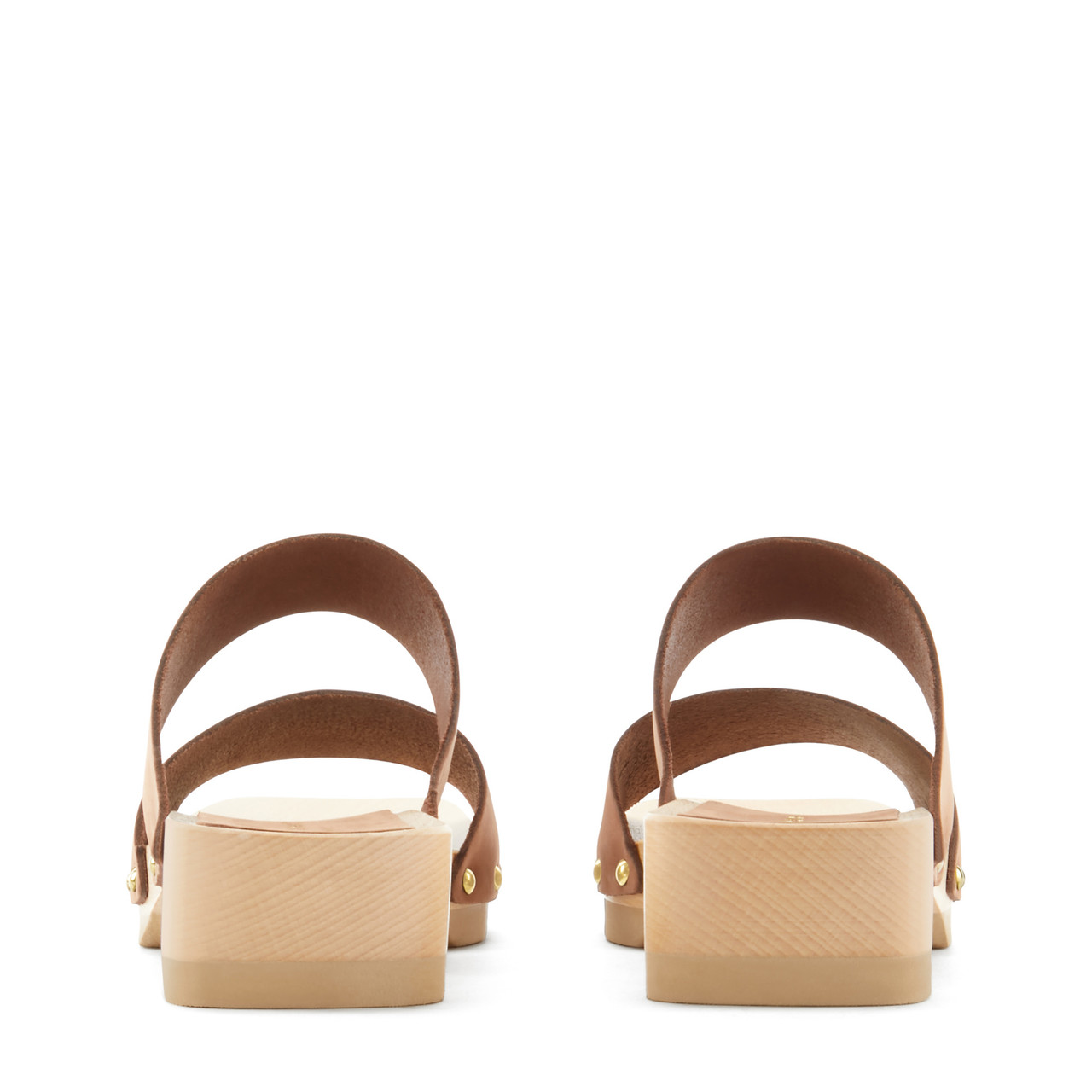 Isabel Bernard Vendôme Carmen brown calfskin leather clogs