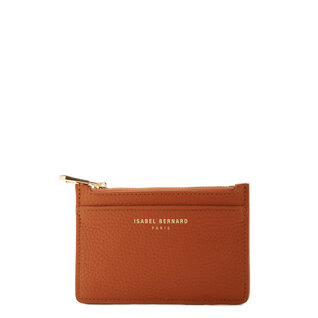 Isabel Bernard Honoré Aveline cognac calfskin leather card holder