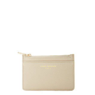 Isabel Bernard Honoré Aveline cream calfskin leather card holder