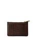 Isabel Bernard Honoré Aveline croco brown calfskin leather card holder