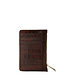 Isabel Bernard Honoré Aveline croco brown calfskin leather card holder