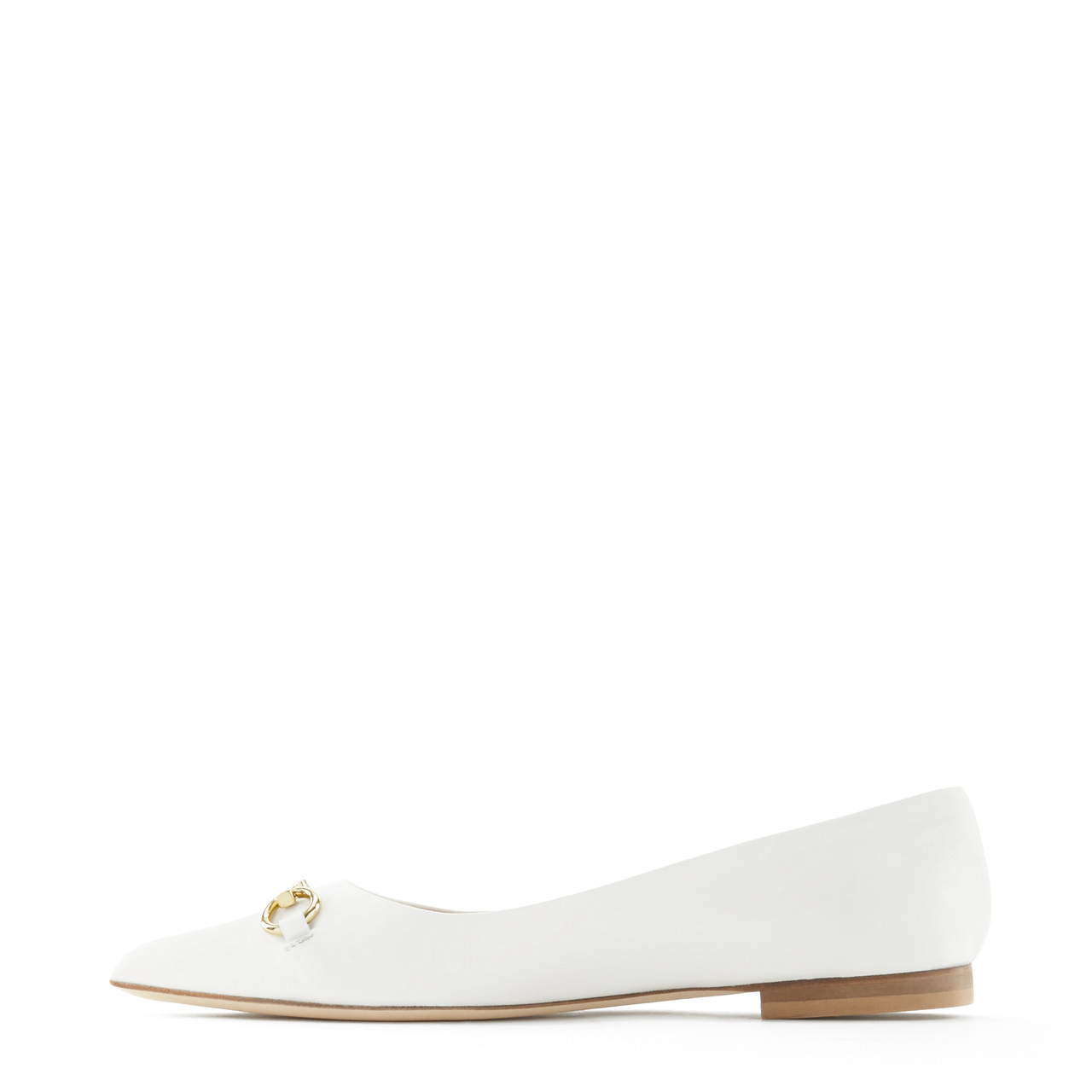 Isabel Bernard Vendôme Elita white calfskin leather ballerinas