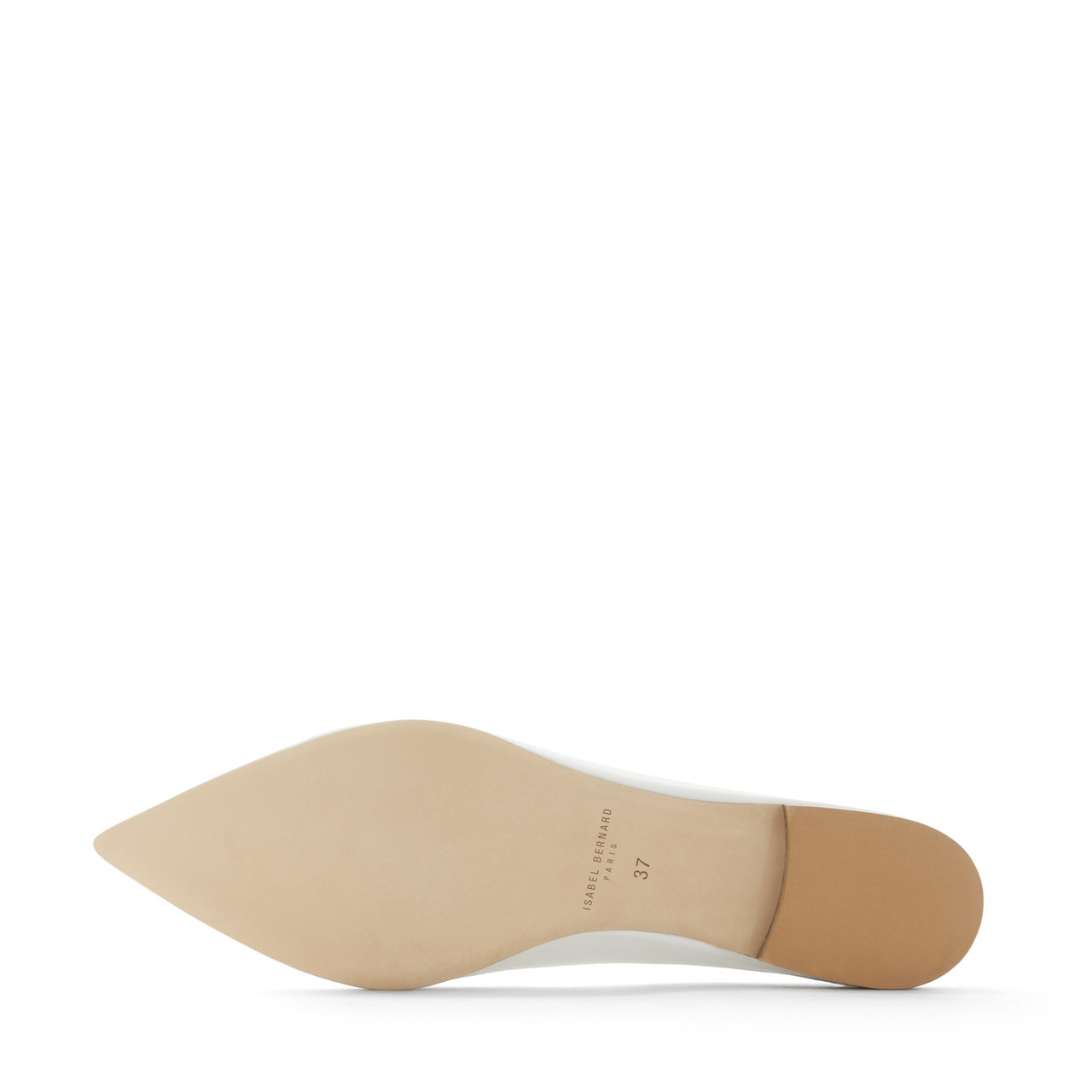 Isabel Bernard Vendôme Elita white calfskin leather ballerinas