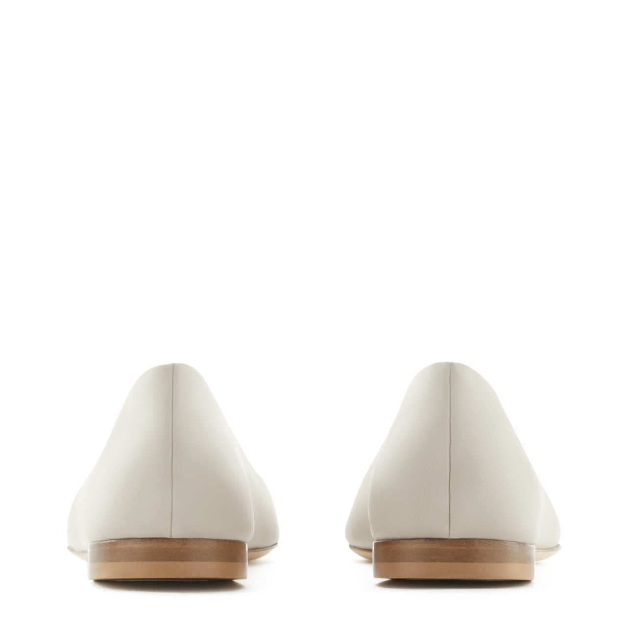 Isabel Bernard Vendôme Elita taupe calfskin leather ballerinas