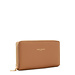 Isabel Bernard Honoré Léa camel calfskin leather zipper wallet