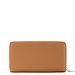 Isabel Bernard Honoré Léa camel calfskin leather zipper wallet