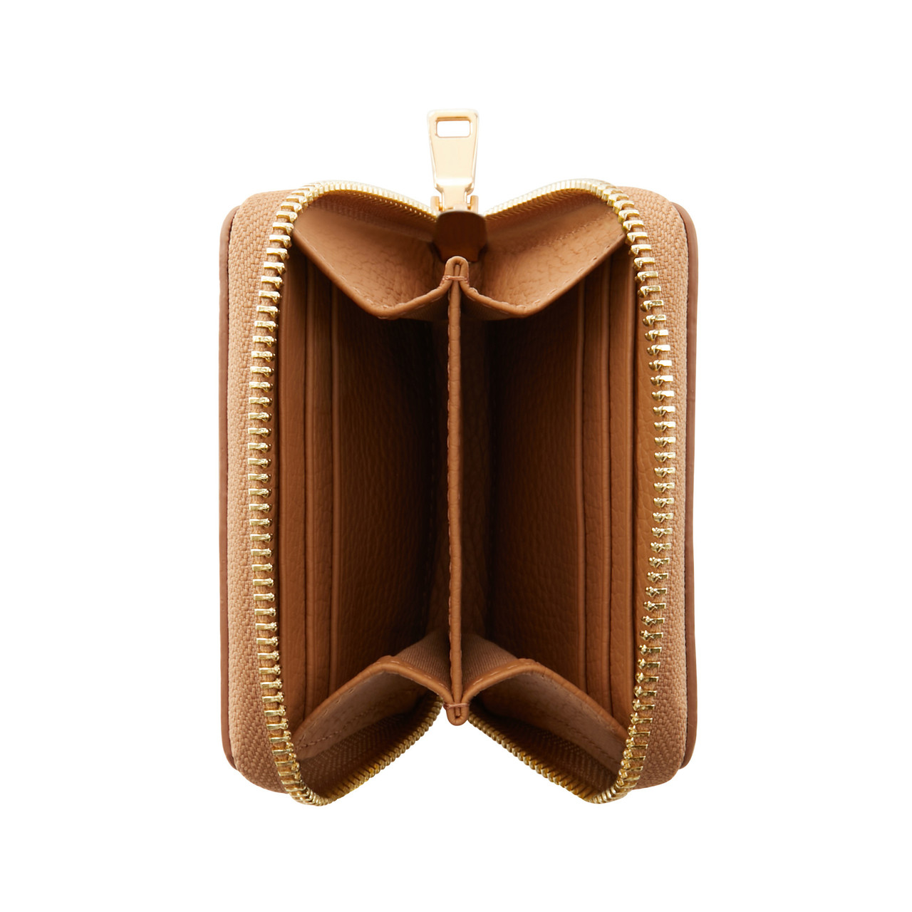 Isabel Bernard Honoré Jules camel calfskin leather zipper wallet