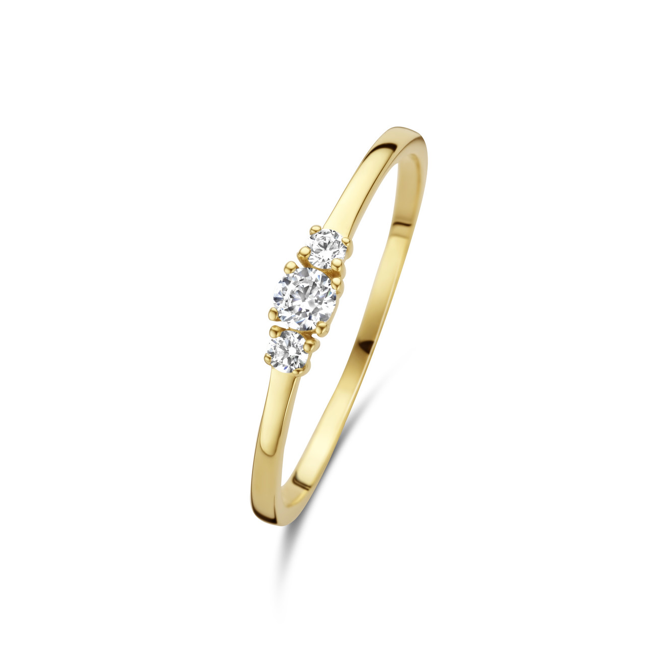 Isabel Bernard Rivoli Esmée 14 karat gold ring with zirconia stones