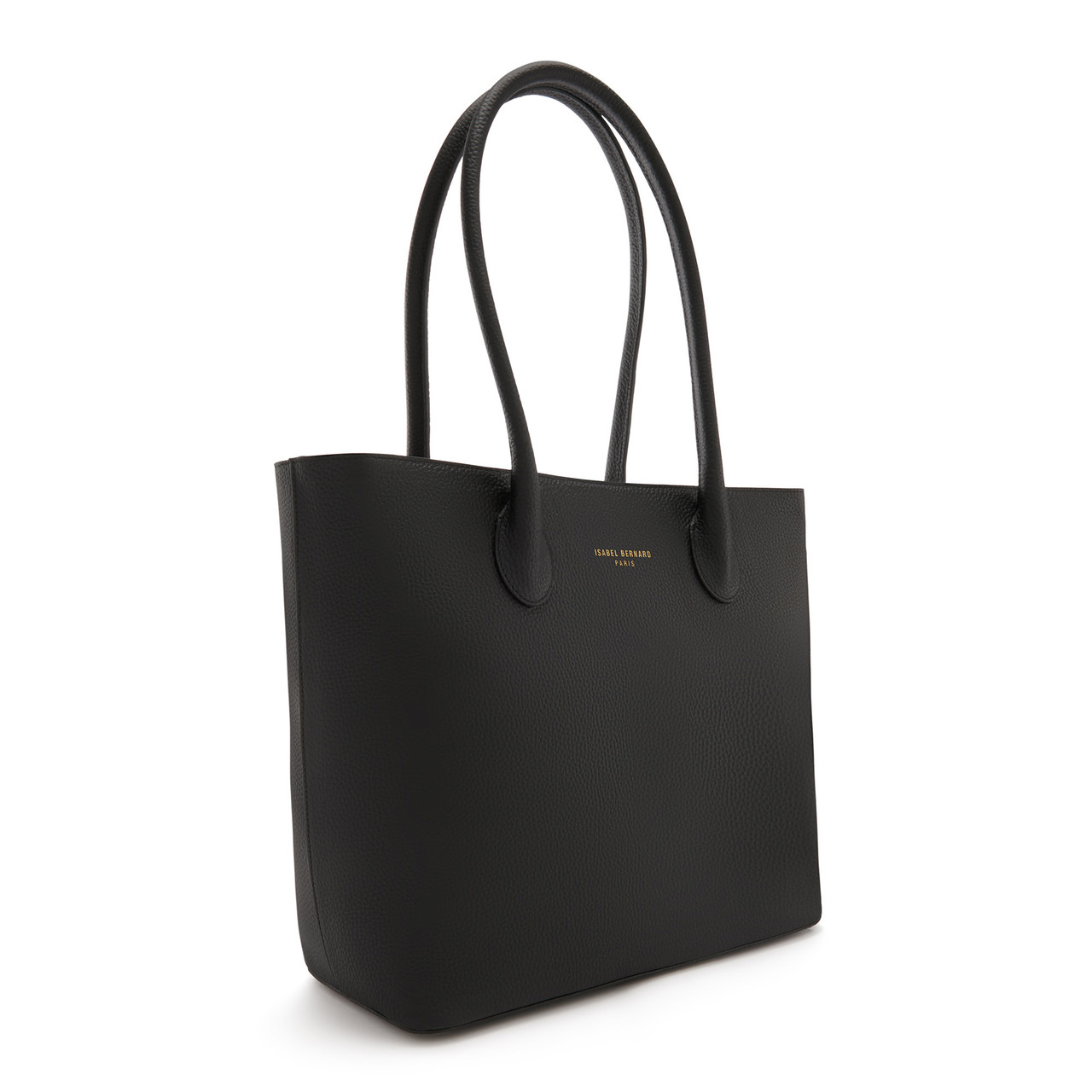 Isabel Bernard Honoré Lysanne black calfskin leather shopper