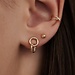 Isabel Bernard Rivoli Lisan boucles d'oreilles pendantes en or 14 carats avec torsion