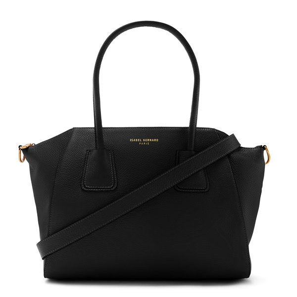 Isabel Bernard Femme Forte Charlotte black calfskin leather handbag