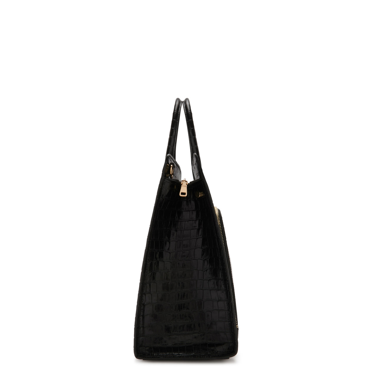 Isabel Bernard Honoré Nadine croco black calfskin leather handbag with laptop compartment
